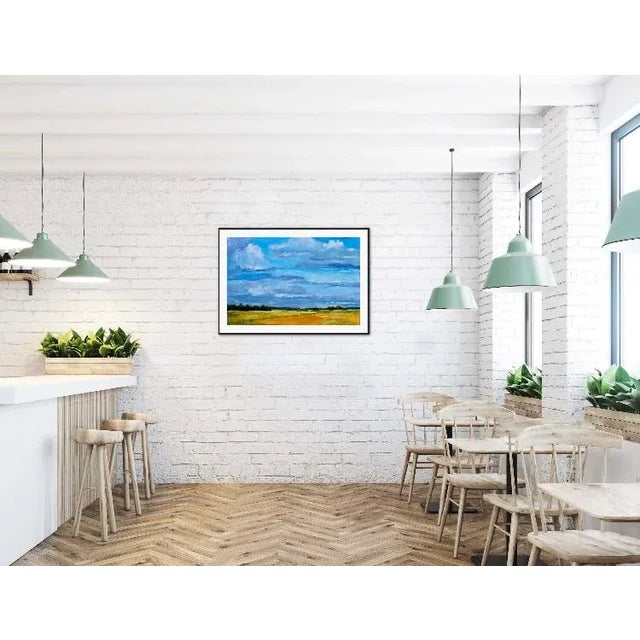 Contemporary Cloudscape Impressionist Style Original Oil Painting by Lisa Haas For Sale - Image 3 of 8