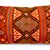 Lumbar Pillow Made from Vintage Orange Textile For Sale - Image 4 of 6