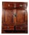 1990s Chinese Huanghuali Wood Miniature Cabinet With Brass Hardware For Sale