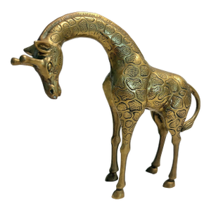 MCM Solid Brass Andrea by Sadek Giraffe Figurine