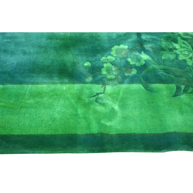 Vintage Chinese Art Deco Hand Knotted Wool Rug, 8x10 For Sale - Image 4 of 6