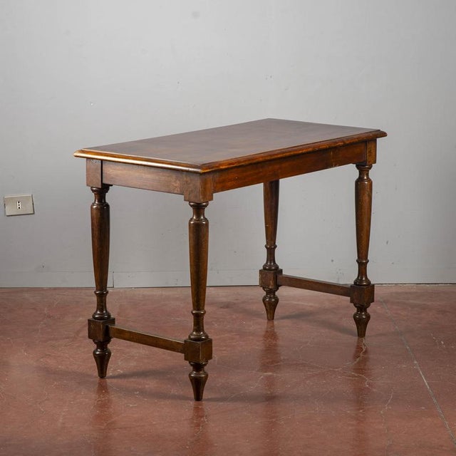 Table with Turned Legs and Threaded Edge Top For Sale - Image 3 of 18
