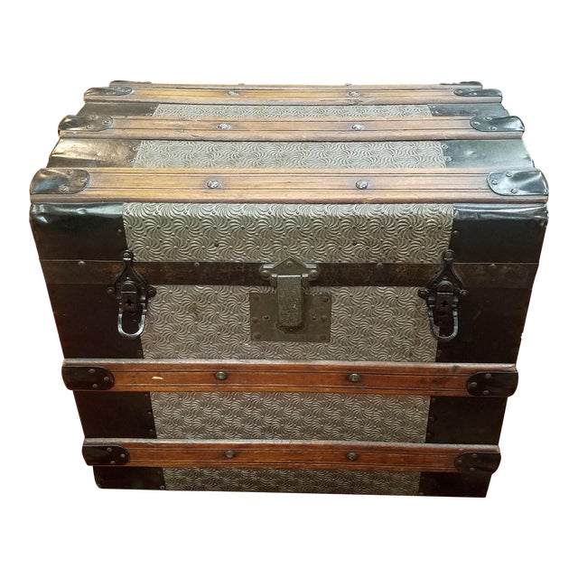 1890s Americana Mini Steamer Trunk Chairish