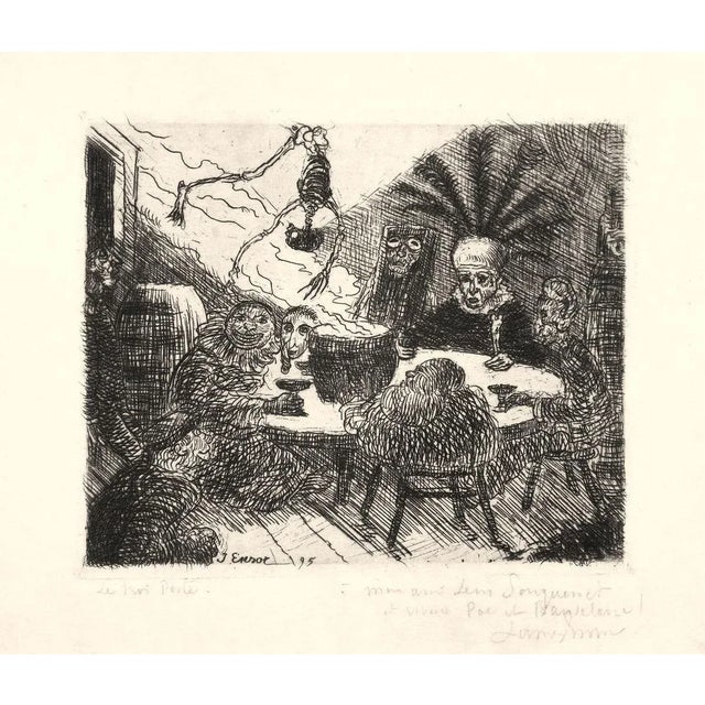 Le Roi Peste (The Plague Kings) - Original Etching by James Ensor - 1895 1895 For Sale - Image 3 of 3