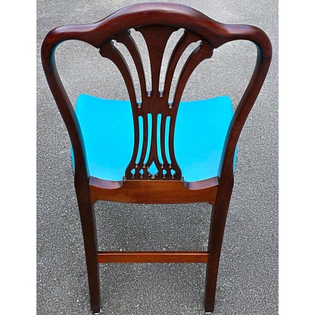 Brown Antique 19th Century Carved Georgian/Hepplewhite Dining Chairs --- Set of 10 For Sale - Image 8 of 13