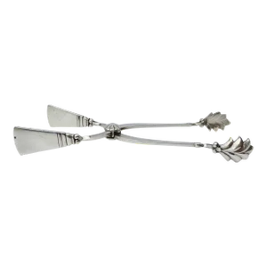 Georg Jensen Sterling Magnolia Pattern Ice or Sugar Tongs