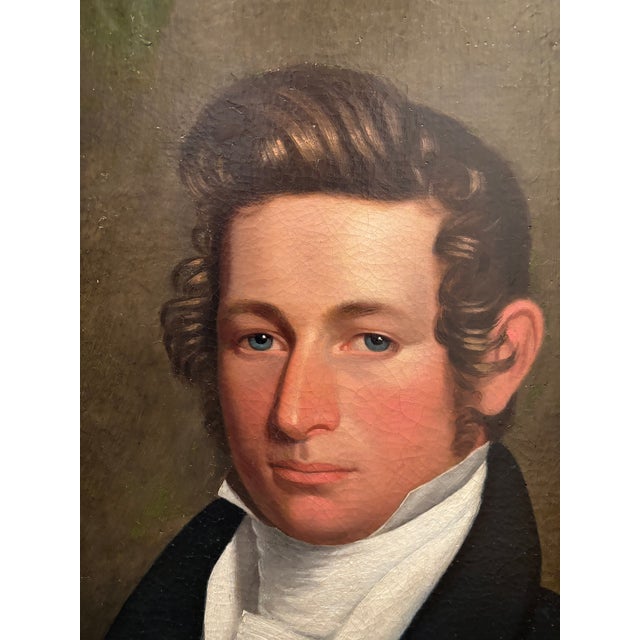 American School Late 28th Century Portrait of a Man For Sale In Chicago - Image 6 of 8