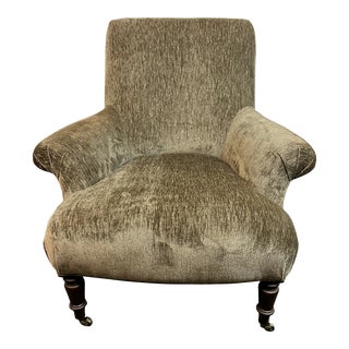 Lee Industries Custom Taupe 1009-01 Chenille Club Chair For Sale