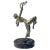 French Art Deco patinated bronze sculpture of a snake charmer orientalist dancer holding an alluring pose, while having a...