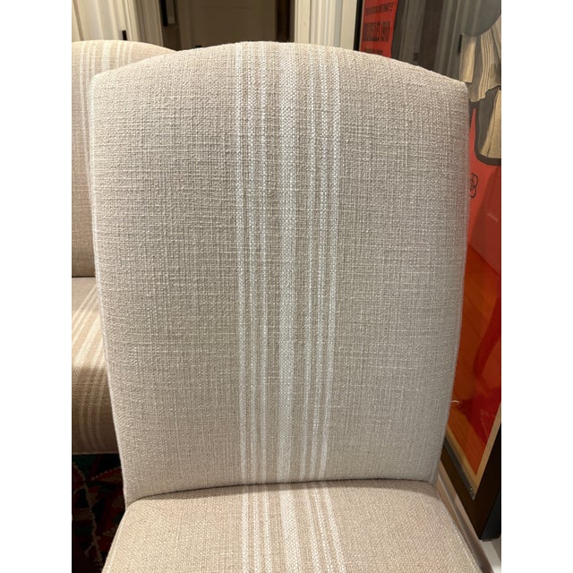 2010s Set of 8 French Upholstered Dining Chairs For Sale - Image 5 of 11