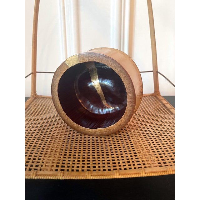 Unique Japanese Woven Bamboo Hanging Ikebana Basket Suzuki Gengensai For Sale - Image 9 of 18