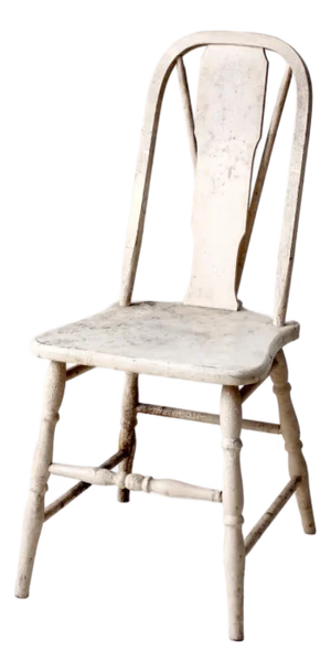 Antique Painted Brace-Back Windsor Side Chair