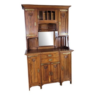 Art Nouveau Two-Part Cupboard, 1920s For Sale