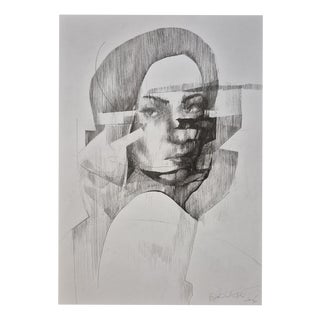 Rafal Kolinski, Faces, Portrait, 2026, Ink Drawing on Paper For Sale