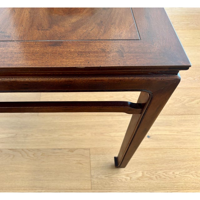 Vintage Henredon Chinoiserie Ming Style Solid Walnut Side Table For Sale In San Diego - Image 6 of 11
