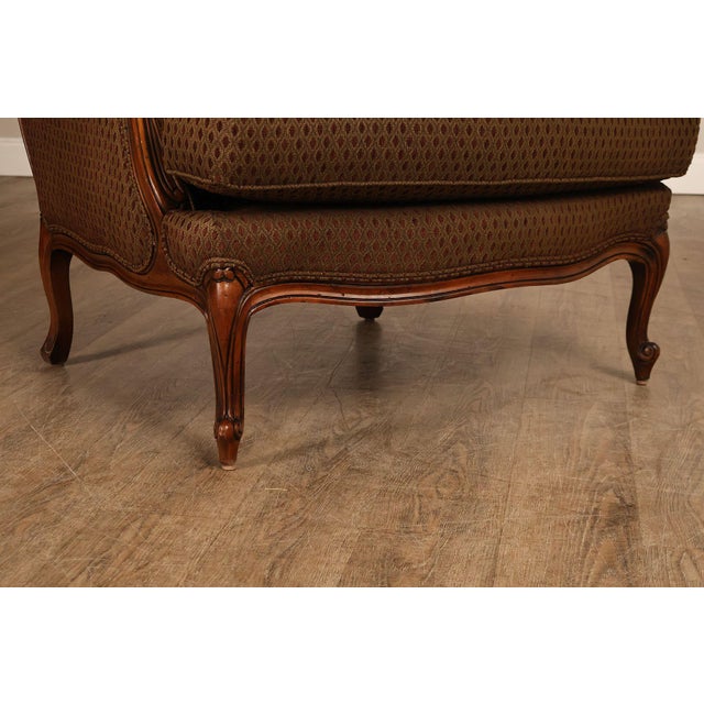 Ethan Allen French Louis XV Style 'Versailles' Armchair and Ottoman For Sale - Image 9 of 18