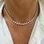 Silver 950 Platinum CTW Lab Grown Diamond Pin Hinge Link Tennis Chain Necklace For Sale - Image 8 of 8