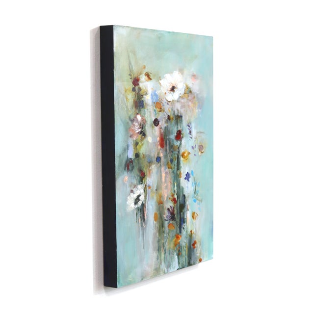 Abstract Passing Glimpses - Original Contemporary Abstract Oil Painting on Wood Panel by Denna Erickson For Sale - Image 3 of 9