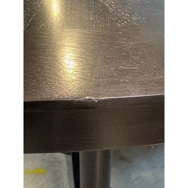 Late 20th Century Christian Liaigre at Holly Hunt 60" Round Dining Table, Ebonized Black Oak, Column Pedestal Base For Sale In Houston - Image 6 of 14