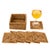 Boho Chic Artifacts Rattan 6 Piece Square Coasters With Box For Sale - Image 3 of 3