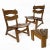 Vintage Brutalist Oak Fireplace Lounge Chairs & Side Table by Dittmann for Awa, 1960s, Set of 3 For Sale - Image 17 of 17
