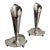 Hans Jensen Danish Modern Calla Lily Silverplate Candlesticks, Pair For Sale