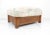Vintage Wicker and Upholstered Pillow Top Ottoman For Sale - Image 9 of 9