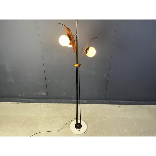 1950s Mid-Century Italian Floor Lamp attributed to Stilnovo, 1950s For Sale - Image 5 of 11