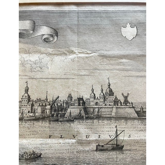Antique Engraving of Düsseldorf Rhine River by Matthäus Merian the Elder From Topographia Germanaie 1647 For Sale - Image 4 of 10
