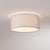 Nova Stretch Flush Mount 18" D - Cashmere Gray Linen Drum Shade, Satin Nickel, Dimmable, Bulb Included For Sale - Image 4 of 6