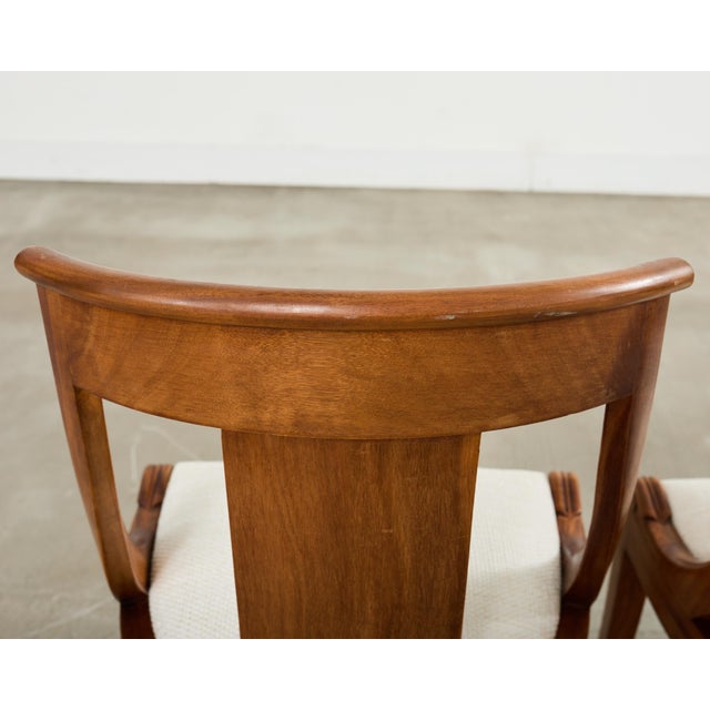 Set Six French Art Deco Gondola Dining Chairs For Sale - Image 13 of 18