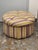 Contemporary Sherrill Furniture Round Tufted Skirted Ottoman + Casters For Sale - Image 3 of 12
