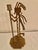 Vintage Native American Tribal Deity Figure Kokopelli Signed Sculptural Patina Metal Candle Holder For Sale - Image 12 of 14