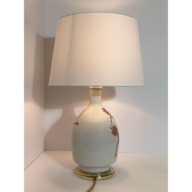 Chinoiserie Table Lamp by Porcelaine De Paris, 1970s For Sale - Image 6 of 12