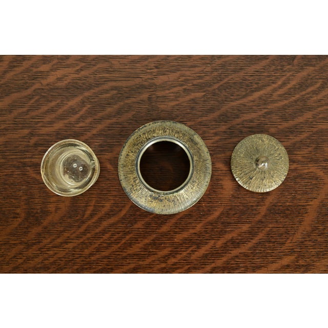 Metal Roycroft Arts & Crafts Brass Over Copper Inkwell, Circa 1920s For Sale - Image 7 of 11
