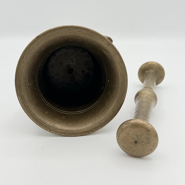 19th-Century Austrian or German Brass Apothecary Mortar and Pestle For Sale In Richmond - Image 6 of 8