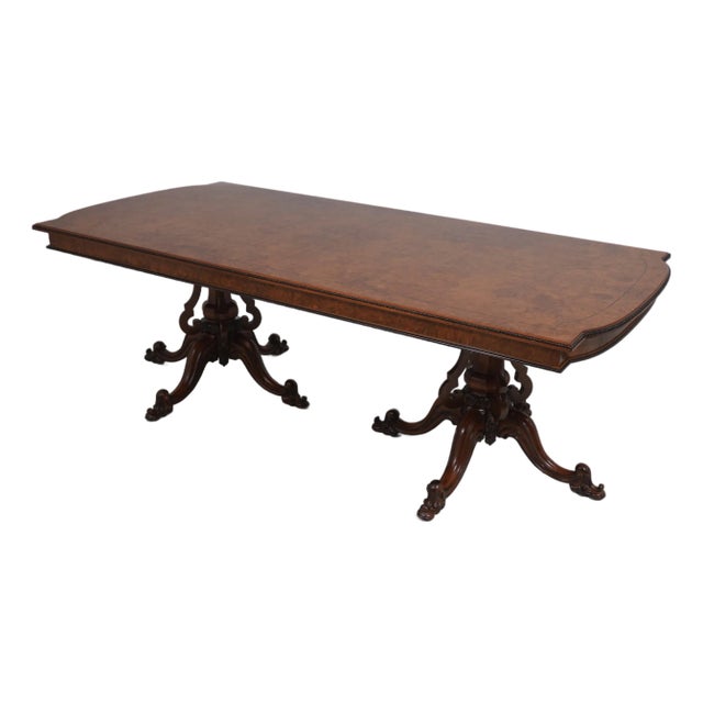Italian Continental Style Carved Dining Room Table For Sale