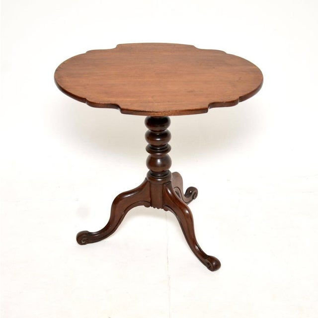 Antique Victorian Tilt Top Occasional Side Table, 1860s For Sale - Image 4 of 10