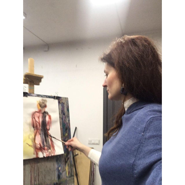 Victoria Nude Woman Original Painting Large Wall Decor by Artist Valeriya Serova For Sale - Image 6 of 10