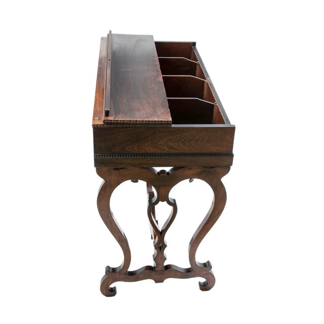 Auburn Early 19th Century Rosewood Flip-Top Writing Desk For Sale - Image 8 of 12