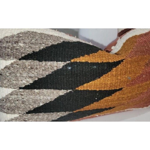 Rustic 1940s Jigsaw Pattern Kidney Pillows- Set of 3 For Sale - Image 3 of 6