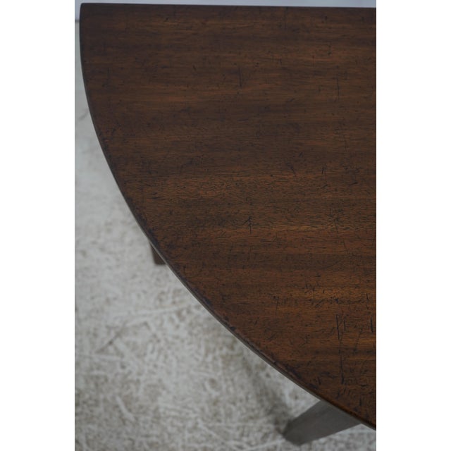 Wood Kittinger Colonial Williamsburg Cw-34 Mahogany Demilune Table For Sale - Image 7 of 13