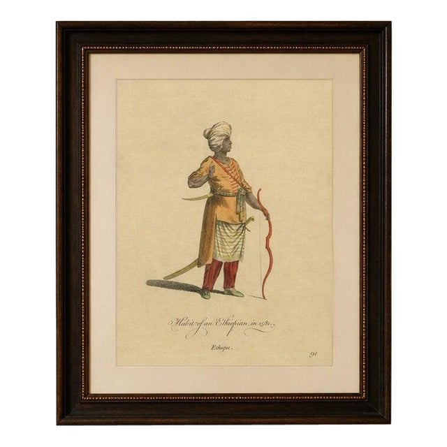 European School Artist, Habit of an Ethiopian, 1749, Engraving For Sale