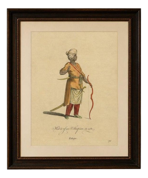 European School Artist, Habit of an Ethiopian, 1749, Engraving