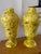 Pair of Yellow Mid-Century Urns For Sale - Image 4 of 6