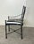 1970s Vintage Mid Century Restored Classic Giacometti Style Outdoor Dining Chairs 10 Chairs in Hammered Black Finish For Sale - Image 5 of 5