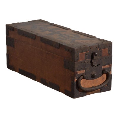 Antique Japanese Wooden Box For Sale