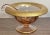 Art Deco Antique 1930’s Gilded Pink Depression Glass Footed Condiment Bowl With Ladle For Sale - Image 3 of 8