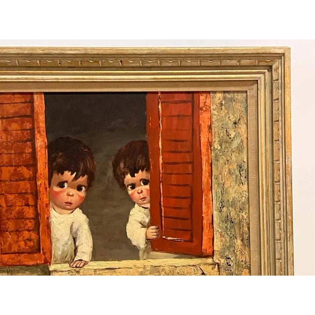 American "Naughty Children" on Canvas by Harold Stephenson, Aka Abruzzi For Sale - Image 3 of 5