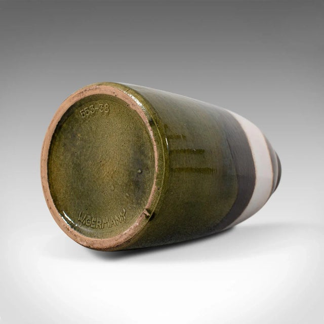 1950s German Ceramic Earth Tone Vase For Sale - Image 4 of 13